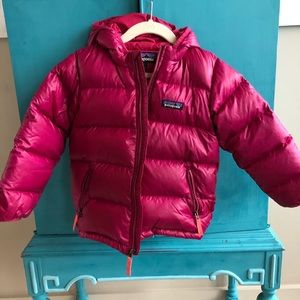 Patagonia Girls 4T Hi-Loft Down Sweater Hoodie
